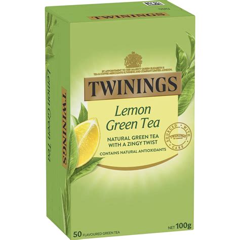 Twinings Green Tea & Lemon Tea Bags 50 Pack | Woolworths