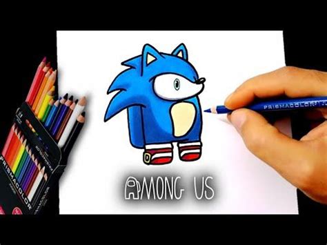 COMO DIBUJAR AMONG US FUSIÒN CON SONIC / FUSION ART CHALLENGE / how to draw among us sonic ...