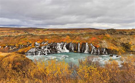 Hraunfossar, Iceland - The Lava waterfalls are at the West side of ...