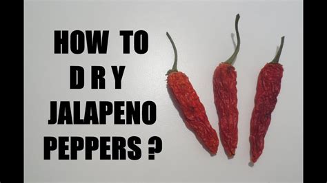 HOW TO DRY JALAPENO PEPPERS ? - YouTube