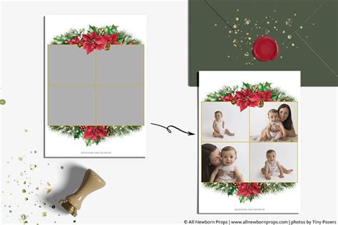 Christmas Card Photoshop Template - All Newborn Props