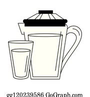 390 Black And White Cartoon Orange Juice Clip Art | Royalty Free - GoGraph