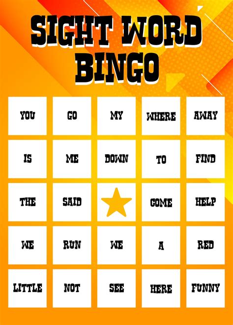 Sight Word Bingo Cards - 10 Free PDF Printables | Printablee