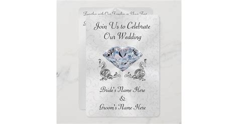 Stunning Personalized Diamond Wedding Invitations | Zazzle