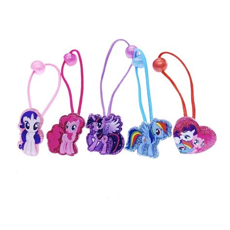 🌟SG Ready Stock🌟 Glitter My Little Pony Character Designed Kids Hair Accessories Hair Tie Rubber ...