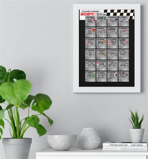 Formula 1 2024 Poster and Calendar. Dates, Racetracks, Schedule and ...