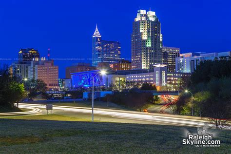 Raleigh skyline at night 2017 - RaleighSkyline.com - Original Photography and Prints of the City ...