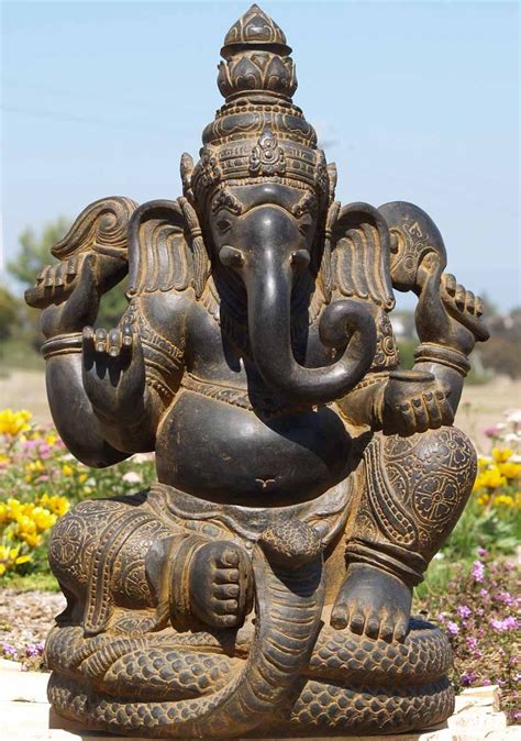 SOLD Garden Ganesh Statue on Cobra 40" | Ganesh, Ganesh statue and Ganesha