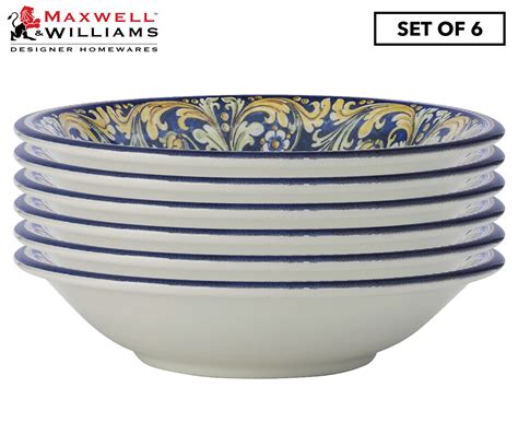 Set Of 6 Maxwell & Williams 21cm Ceramica Salerno Ceramic Pasta Bowls - Piazza | Catch.com.au