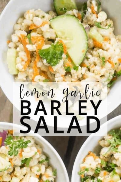 Barley Salad with a Garlic Lemon Dressing - Smart Nutrition with Jessica Penner, RD