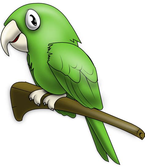 Cute animal clipart, Cute animal drawings, Parrot cartoon