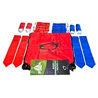 JustGoSports Flag Football Set of A White Belt, Flags & A Carry Bag with Strong Clips - Flag ...