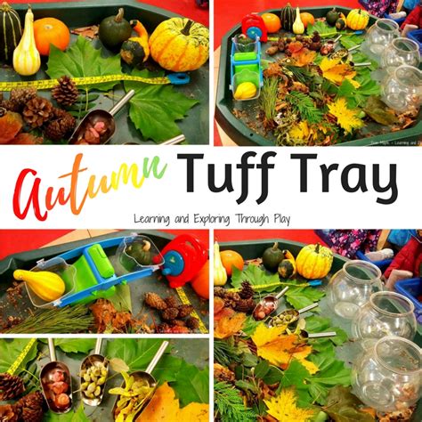 Learning and Exploring Through Play: Autumn Themed Tuff Tray