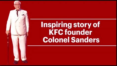 KFC founder success story Colonel Harland Sanders biography - YouTube