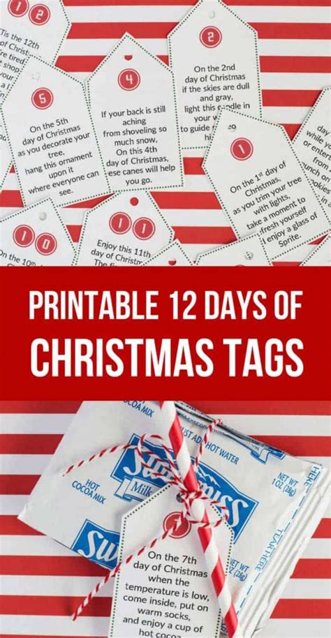 EASIEST Gifts For 12 Days of Christmas & Printable Tags