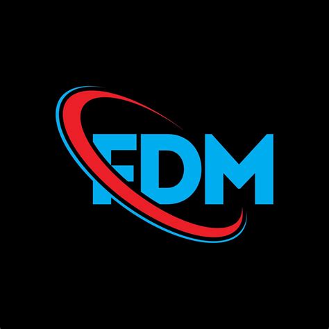 FDM logo. FDM letter. FDM letter logo design. Initials FDM logo linked with circle and uppercase ...