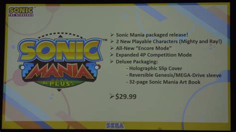 Sonic Mania coming to retail as Sonic Mania Plus, new playable ...