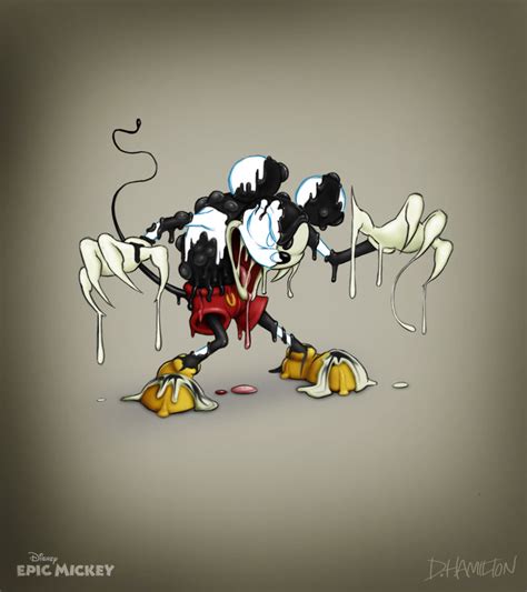 Disney Epic Mickey Concept Art, “Thinner Mickey” by Donnie Hamilton ...