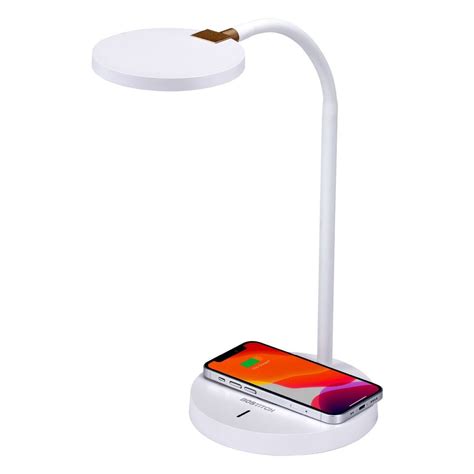 Qi Wireless Charging LED Desk Lamp White|Bostitch Office