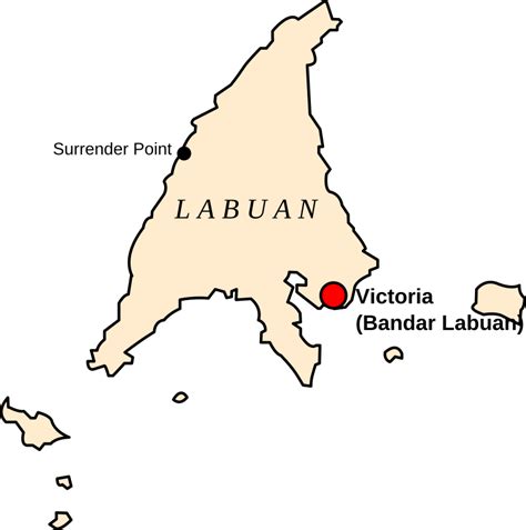 Map of Labuan, Malaysia - Openclipart