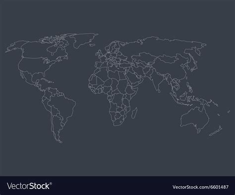 World Map Outline Countries