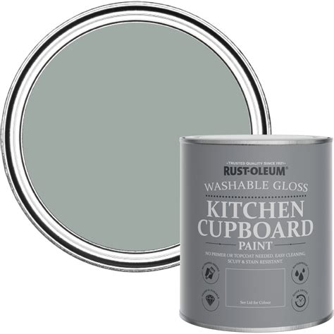 Rust-Oleum Kitchen Cupboard Paint in Gloss Finish - Pitch Grey 750ml