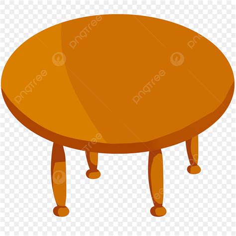 Wood Table Clipart Vector, Solid Wood Round Table, Table Clipart, Table ...