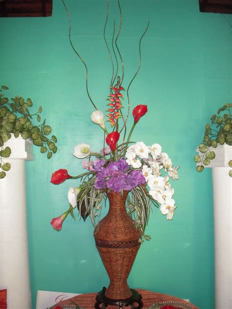 Silk Tropical arrangement 4ft tall stranding woven vase Floral Art, Floral Design, Woven Vase ...