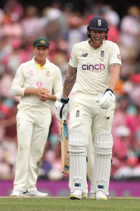 Ben Stokes laughs after successfully reviewing a decision against him ...