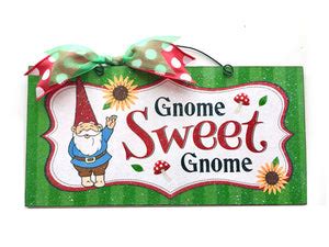 Gnome Sweet Gnome sign. – Diamond Dust Designs