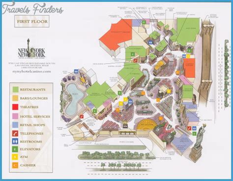 New York New York hotel map - TravelsFinders.Com