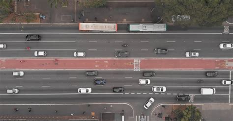 Birds-Eye View Of A Multi Lane Highway Free Stock Video Footage ...