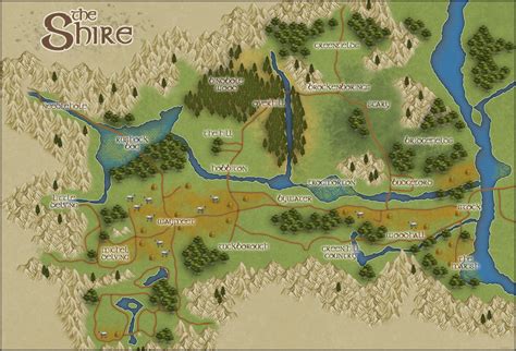 Map of the Shire | The Laurelin Archives