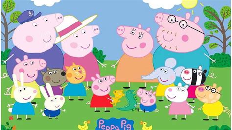 Download Main Characters Of Peppa Pig Tablet Wallpaper | Wallpapers.com