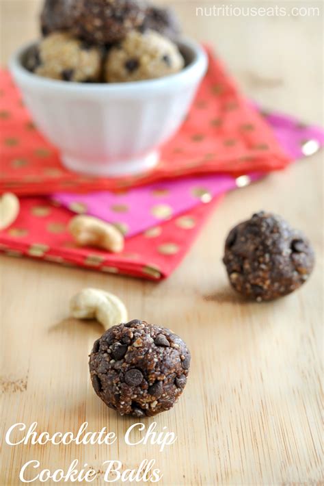 Chocolate Chip Cookie Balls | Nutritious Eats