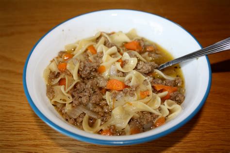 ground beef noodle soup