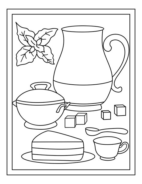 Tea Party Printable Coloring Pages - Printable Word Searches