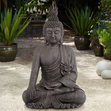 Large Asian Zen Buddha Garden Statue - My Inviting Home