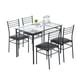 SalonMore 5 Piece Dining Table Set Glass Top Padded Seat ,Dining Table and Chairs Set - Walmart.com