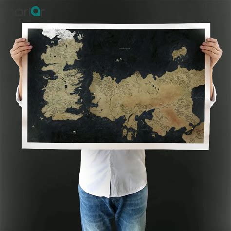 Modern Wall Art Picture Game of Thrones Map Posters Large Oil Canvas ...