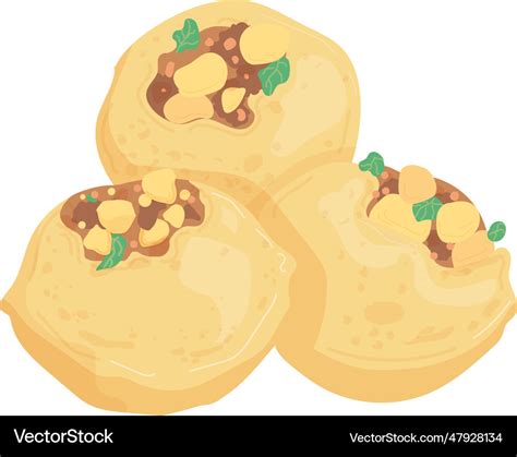 Pani puri Royalty Free Vector Image - VectorStock