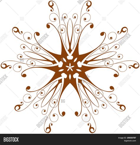 Vintage Ornamental Flower. Bitmap Image & Photo | Bigstock