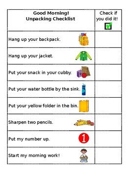 Elementary Packing & Unpacking Checklist (Editable) by Teachers Meet World