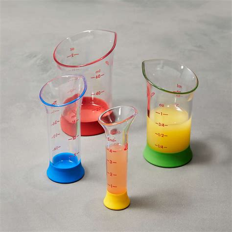 OXO 4 Piece Mini Measuring Beaker Sets + Reviews | Crate & Barrel