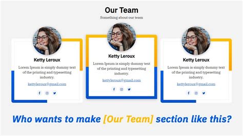 How to create a meet the team section - Stackfindover