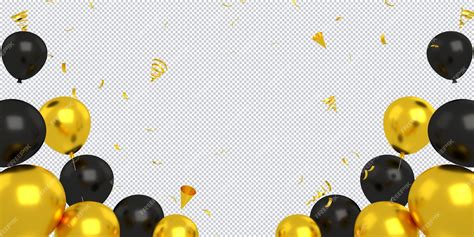 Black And Gold Balloons Clipart Glitter Balloon Png Digital ...