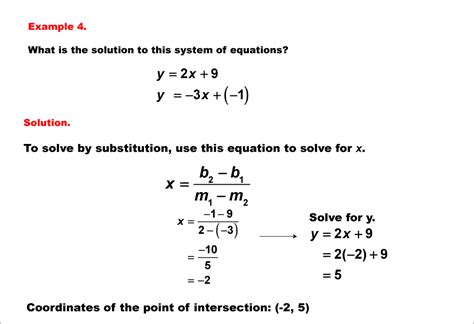 Math Example--Systems of Equations--Solving Linear Systems by Substitution: Example 4 | Media4Math