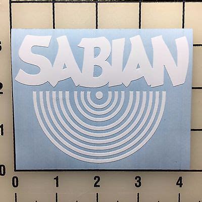 Sabian Cymbals Logo 4" Wide White Vinyl Decal Sticker - BOGO | eBay