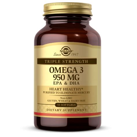 Triple Strength Omega-3 950 mg Softgels | Heart Health | Solgar