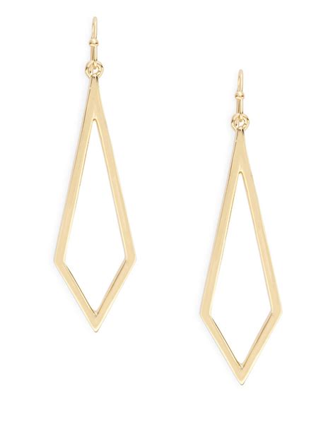 Lyst - Trina Turk Diamond-shaped Drop Earrings in Metallic